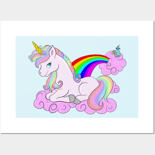 Unicorns and Rainbows Posters and Art